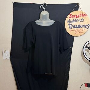 Misook Black Short Sleeve Women's Top